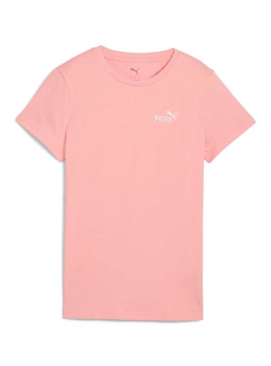 POLO DEPORTIVO MUJER PUMA ESS SMALL NO. 1 LOGO ALGODON ROSADO