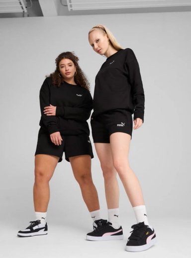 SHORT MUJER PUMA ESS SMALL NO. 1 LOGO 4'' 682438 01 ALGODÓN NEGRO