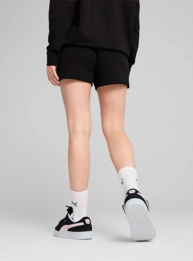 SHORT MUJER PUMA ESS SMALL NO. 1 LOGO 4'' 682438 01 ALGODÓN NEGRO - 3