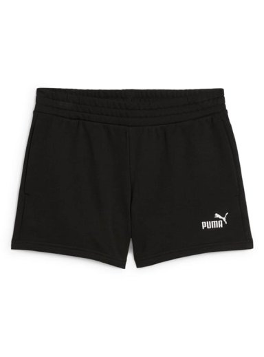 SHORT MUJER PUMA ESS SMALL NO. 1 LOGO 4'' 682438 01 ALGODÓN NEGRO - 6