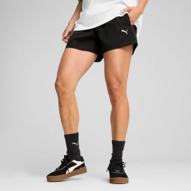 SHORT MUJER PUMA ESS LOGO 4'' WOVEN NEGRO