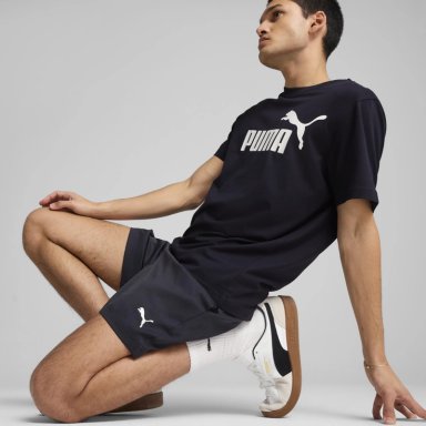 SHORT HOMBRE PUMA ESS LOGO WOVEN 5" AZUL - 4