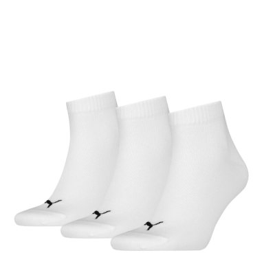 MEDIAS PUMA UNISEX QUARTER PLAIN 3P BLANCO - 3 PACK