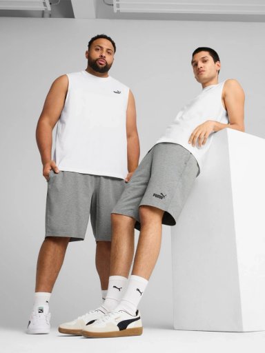 SHORT HOMBRE PUMA ESS NO. 1 LOGO JERSEY SHORTS 10'' ALGODÓN GRIS