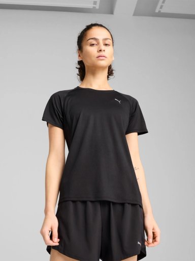 POLO MUJER PUMA W RUN VELOCITY TEE (POLY) NEGRO