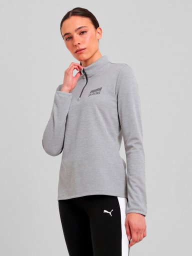 POLERÓN MUJER PUMA OUTDOOR INSPIRED 1/4 ZIP W GRIS