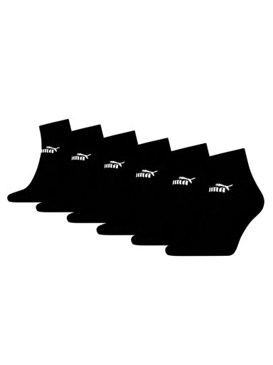 MEDIAS UNISEX PUMA ELEMENTS QUARTER 6P NEGRO - 6 PACK
