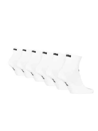 MEDIAS UNISEX PUMA ELEMENTS QUARTER 6P BLANCO - 6 PACK - 2