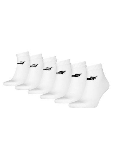 MEDIAS UNISEX PUMA ELEMENTS QUARTER 6P BLANCO - 6 PACK