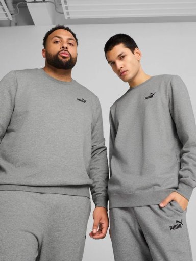 POLERÓN HOMBRE PUMA ESS SMALL NO. 1 LOGO CREW FL GRIS