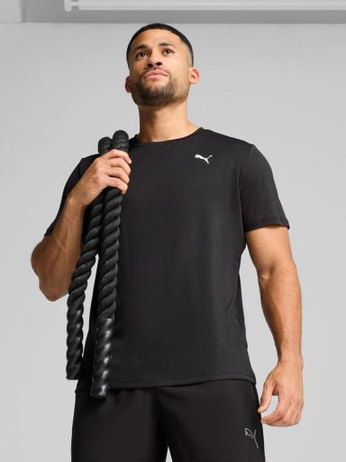 POLO DEPORTIVO MANGA CORTA HOMBRE PUMA M TAD ESSENTIALS TEXTURE POLY TEE NEGRO