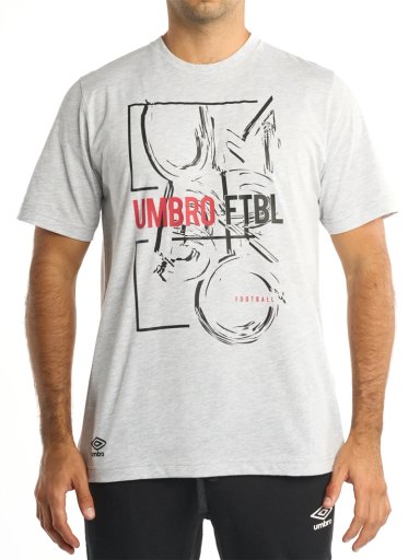 POLO HOMBRE UMBRO ESTAMPADO DR24013-ASH ALGODÓN MULTICOLOR