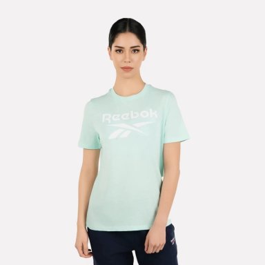 POLO MUJER REEBOK 100215157 ALGODÓN CELESTE