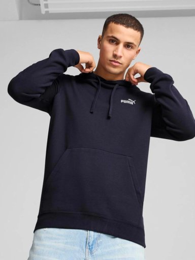 POLERÓN HOMBRE PUMA HOODIE ESSENTIALS NO.1 LOGO AZUL MARINO