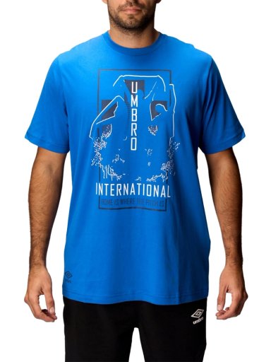 POLO FÚTBOL HOMBRE UMBRO ESTAMPADO DR24016-038 ALGODÓN