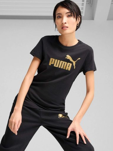 POLO MANGA CORTA MUJER PUMA ESS METALLIC NO. 1 LOGO
