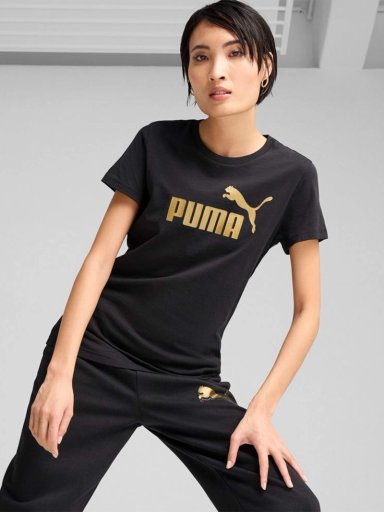 POLO MANGA CORTA MUJER PUMA ESS METALLIC NO. 1 LOGO