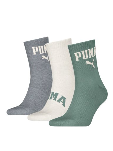 MEDIAS UNISEX PUMA LOGO SHORT CRE 39/42 - 3 PACK