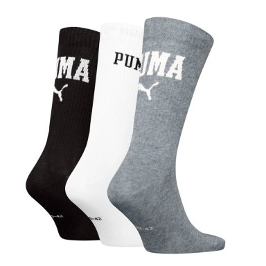 PACK 3 MEDIAS UNISEX PUMA LOGO CREW 43/46
