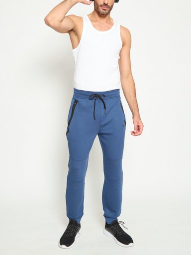 PANTALÓN BUZO HOMBRE REVUP GRIS CLARO CORTES - 4