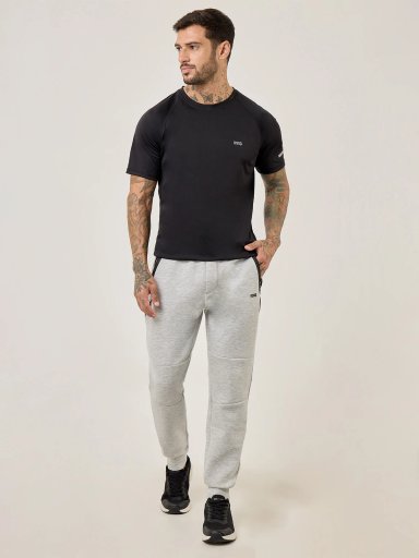 PANTALÓN BUZO HOMBRE REVUP GRIS CLARO CORTES - 5