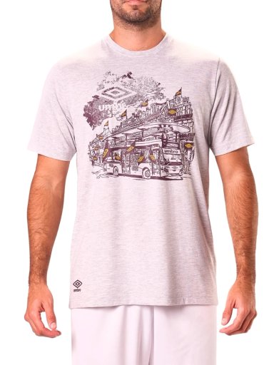 POLO ESTAMPADO HOMBRE UMBRO DR24026-ASH