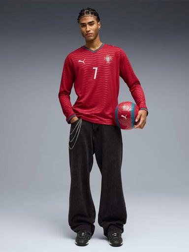 CAMISETA MANGA LARGA HOMBRE PUMA SELECCIÓN PORTUGAL LOCAL ROJO - 3