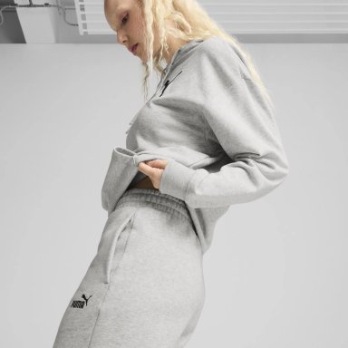 PANTALÓN BUZO MUJER PUMA LOGO COMFO GRIS - 7