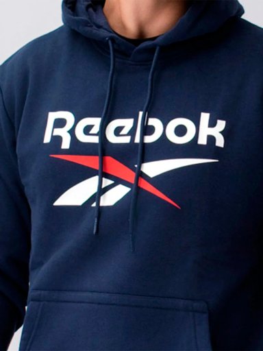 POLERA HOMBRE REEBOK AZUL HOODIE - 4