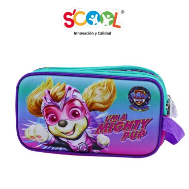 CARTUCHERA ESCOLAR PAW PATROL DOBLE 3D M 803778