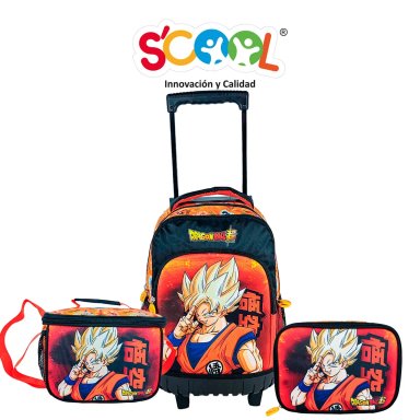 SET ESCOLAR MOCHILA CON RUEDAS DRAGON BALL PLUS 3D 805318