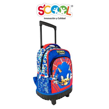 SET ESCOLAR MOCHILA CON RUEDAS SONIC PLUS 3D PRIME 804536