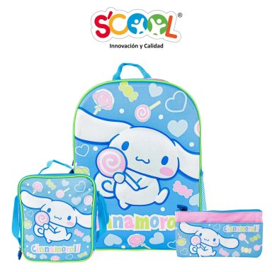 SET ESCOLAR MOCHILA HELLO KITTY 3D CINNAMOROLL 804463