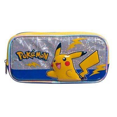 CARTUCHERA ESCOLAR AZUL POKEMON PIKACHU PREMIUM