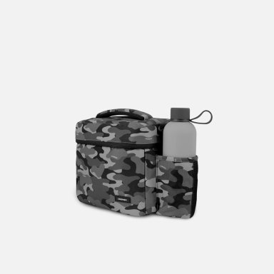 LONCHERA ESCOLAR CREPIER SAHIR GRANDE CAMUFLADO NEGRO - 4