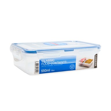 TAPER HERMÉTICO RECTANGULAR CON 2 DIVISIONES LOCK & LOCK 550 ML - 1