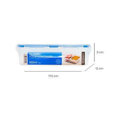 TAPER HERMÉTICO RECTANGULAR CON 2 DIVISIONES LOCK & LOCK 550 ML - 5