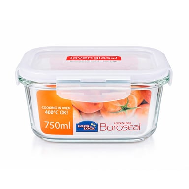 TAPER HERMÉTICO BOROSILICATO EURO CUADRADO LOCK & LOCK  750 ML - 2