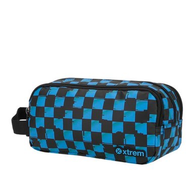 CARTUCHERA ESCOLAR XTREM UNIVERSITY+ 6XT BLUE CHECKS