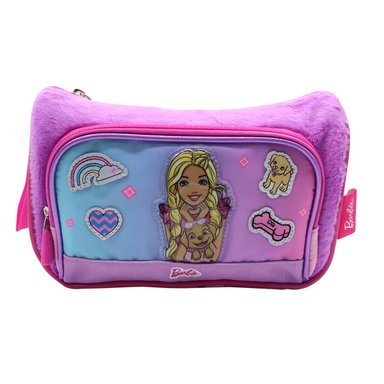 CARTUCHERA ESCOLAR BARBIE PETS LILA