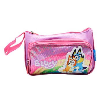 CARTUCHERA ESCOLAR BLUEY ARCOIRIS ROSA CLARO