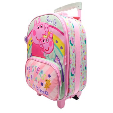 MALETA ESCOLAR CON RUEDAS PEPPA PIG ROSA CLARO - 2
