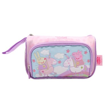 CARTUCHERA ESCOLAR PEPPA PIG UNICORN ROSADO