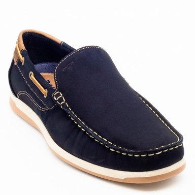 ZAPATILLAS HOMBRE DAUSS CUERO AZUL 1102CA - 3