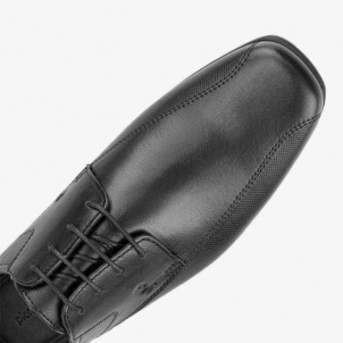ZAPATOS DE VESTIR HOMBRE PIERRE CARDIN NEGRO VEM007 CUERO - 6