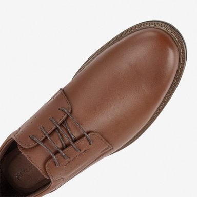ZAPATOS CASUALES DE CUERO HOMBRE PIERRE CARDIN  MARRÓN CL7002 - 6