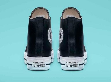 ZAPATILLAS MUJER CONVERSE URBANAS NEGRO CT AS LIFT HI CUERO - 4
