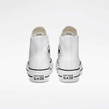 ZAPATILLAS MUJER CONVERSE URBANAS BLANCO CHUCK TAYLOR ALL STAR PLATFORM HI CUERO - 4