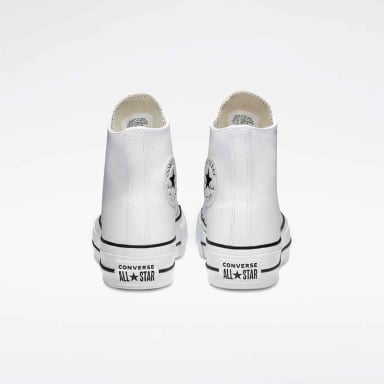 ZAPATILLAS MUJER CONVERSE URBANAS BLANCO CHUCK TAYLOR ALL STAR PLATFORM HI CUERO - 4