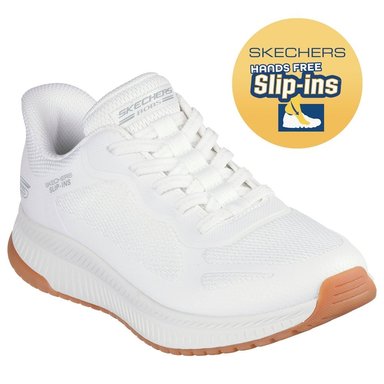 ZAPATILLAS MUJER SKECHERS BLANCO BOBS SQUAD 4 SLIP INS - 1
